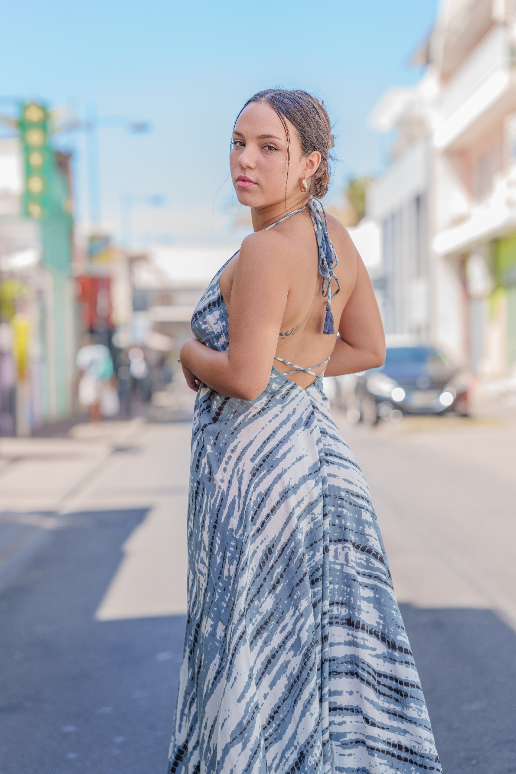 Robe tie- dye 974,île de la Réunion