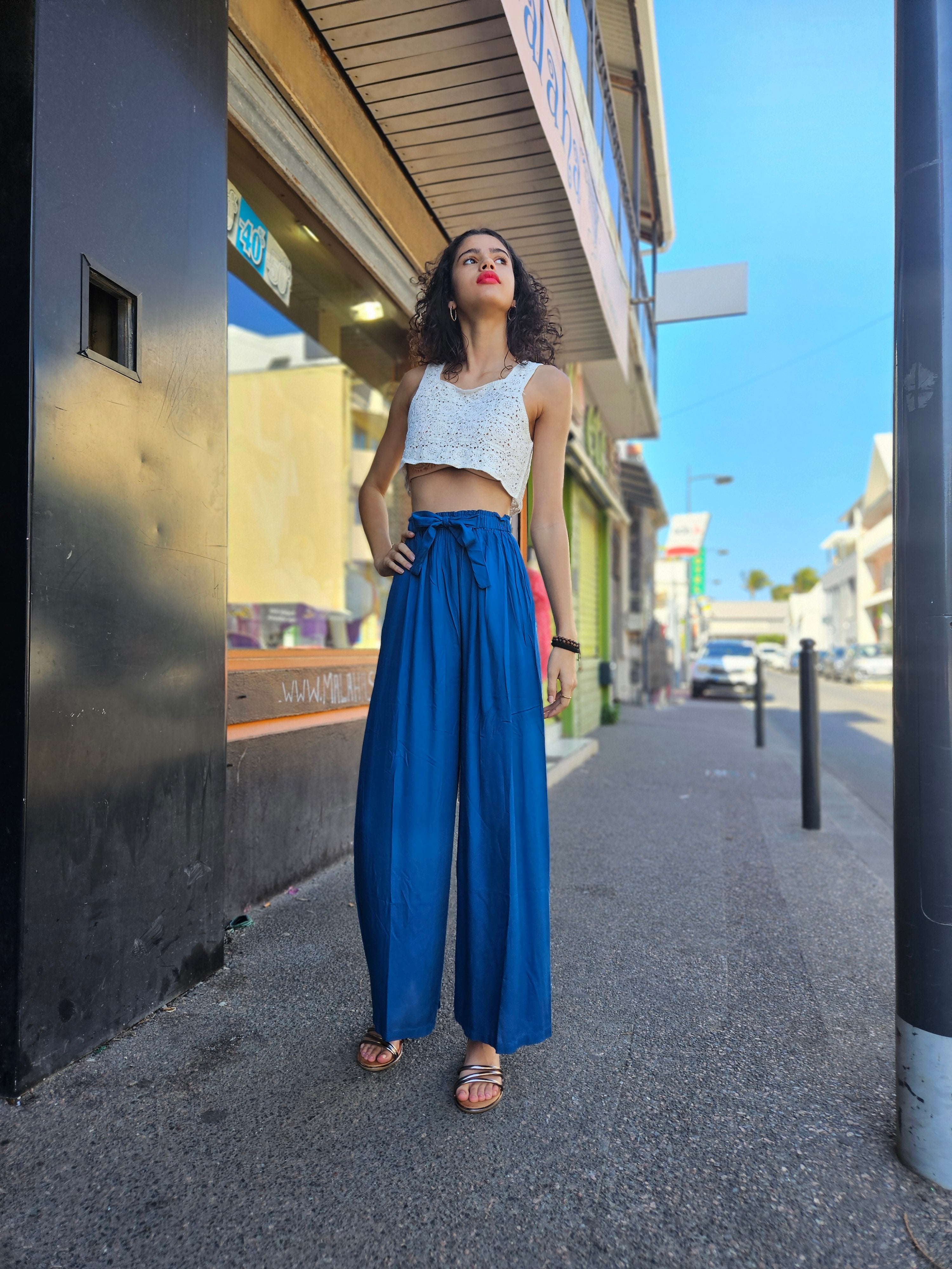 Pantalon large fluide 974,île de la Réunion